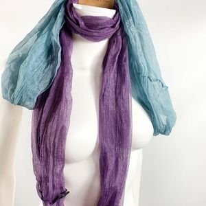 💫Noelle Sheer Infinity Scarves Lot 2 Purple Blue
